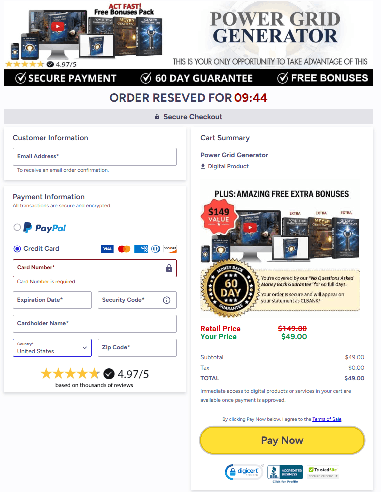 Power Grid Generator   Checkout page 